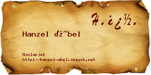 Hanzel Ábel névjegykártya