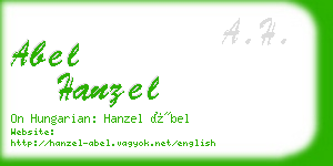 abel hanzel business card
